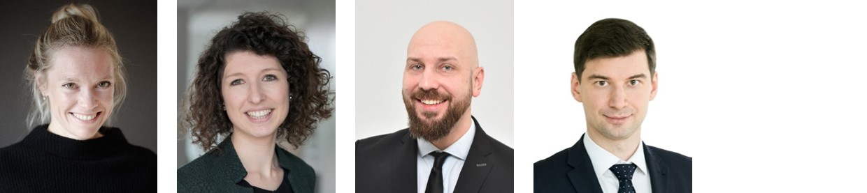 v.l.n.r.: Sabine Mandahus, LL.M. (WU), MSc (WU) / Mag. Mara Mörth, MSc / Mag. Robert Neiss / Dr. Stanislav Nekrasov 